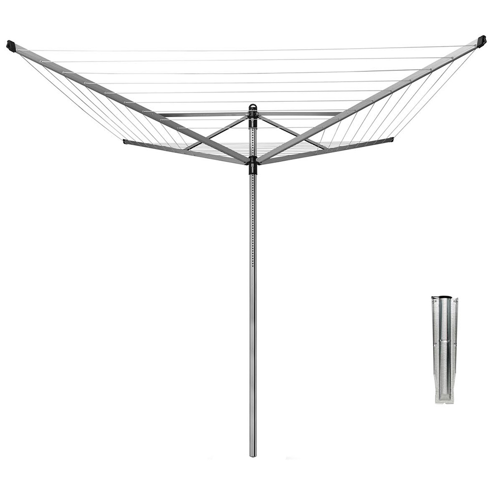 Brabantia Lift O Matic Rotary Airer with Ground Spike 40m Image 1