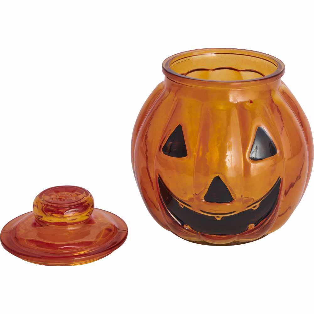 Wilko Pumpkin Glass Storage Jar Image 2