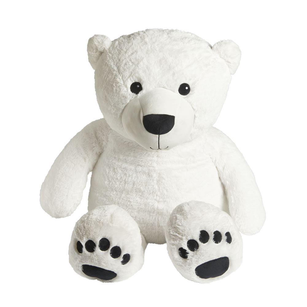 Wilko Hans the Giant Polar Bear Plush Soft Toy    115cm Image 1