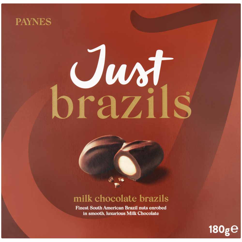 Paynes Just Brazils Milk Chocolate 180g Image