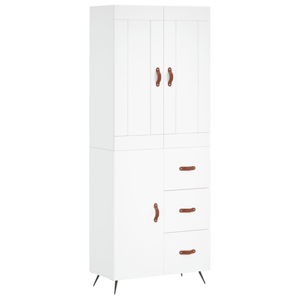 vidaXL 3 Door 3 Drawer White Highboard Image 2