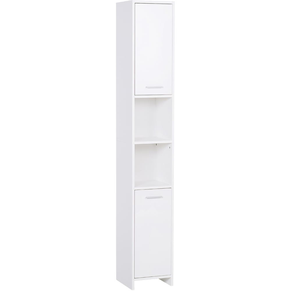Portland 2 Door 2 Shelf White Tall Floor Cabinet Image 2