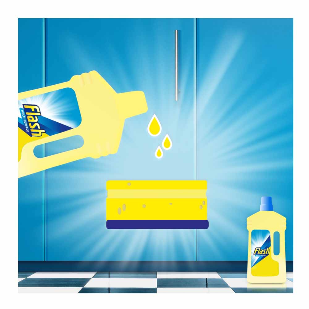 Flash Multi-Surface & Floor Liquid Cleaner Lemon 1L Image 3