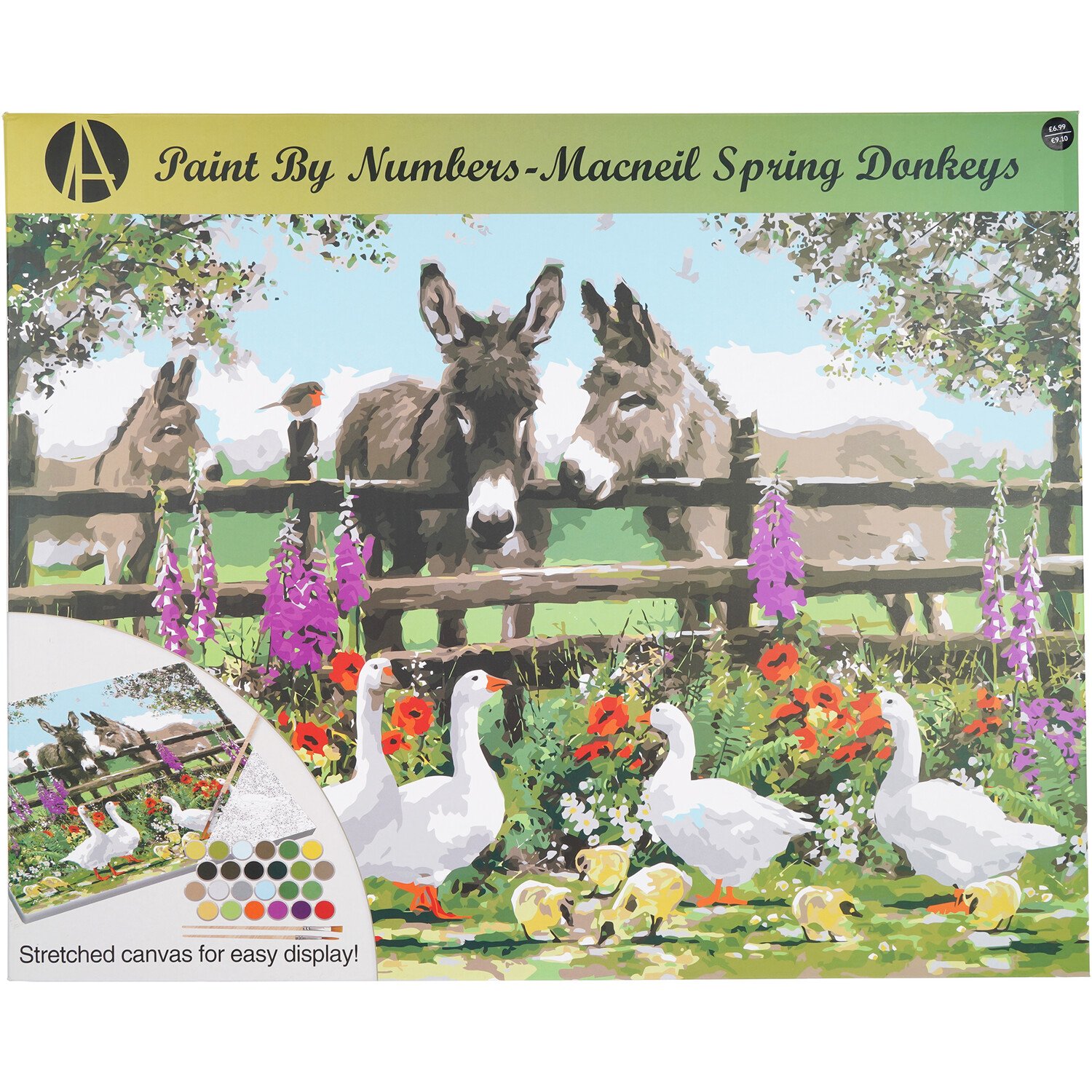MacNeil Paint by Numbers Spring Donkeys - Multicolour Image 1