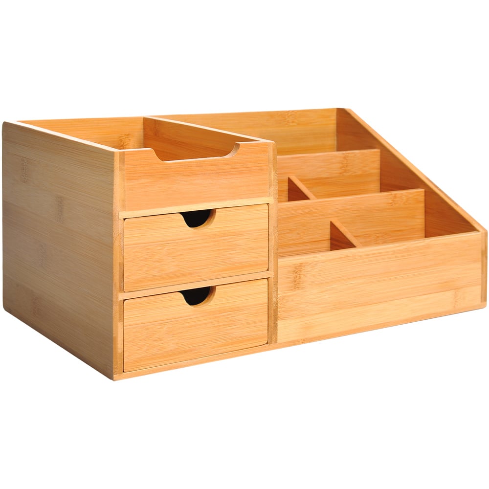 Portland 2 Drawer Natural Multi Function Storage Caddy Image 1