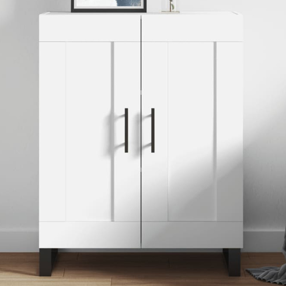 vidaXL 2 Door White Sideboard Image 1
