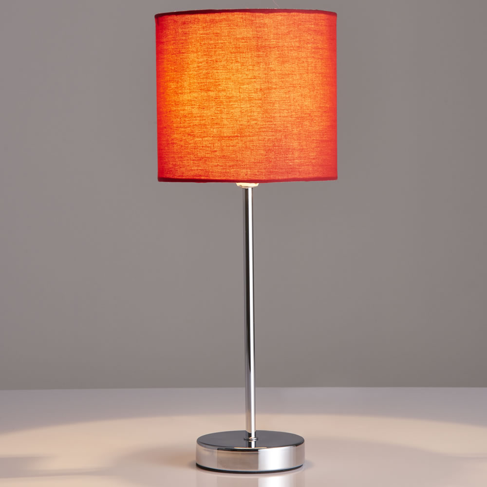 Wilko Milan Red Table Lamp Wilko