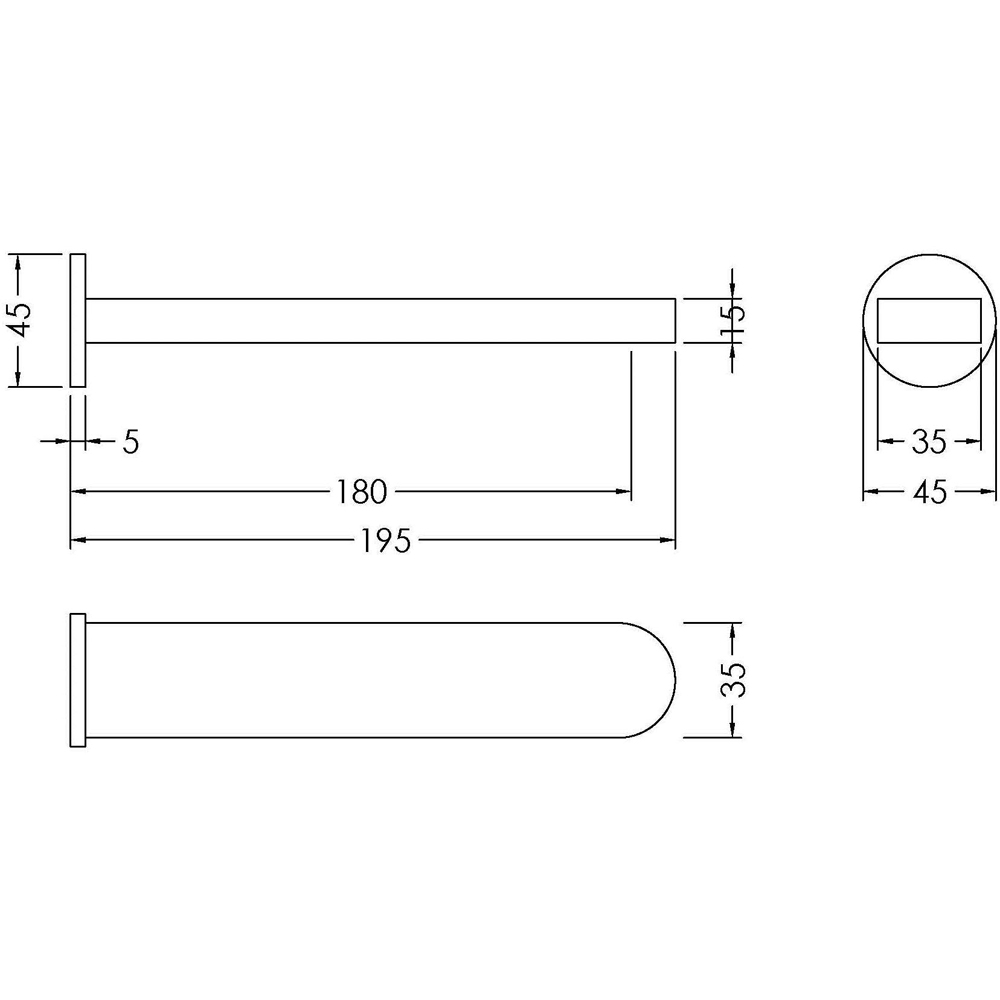 nuie Chrome Bath Spout Image 2