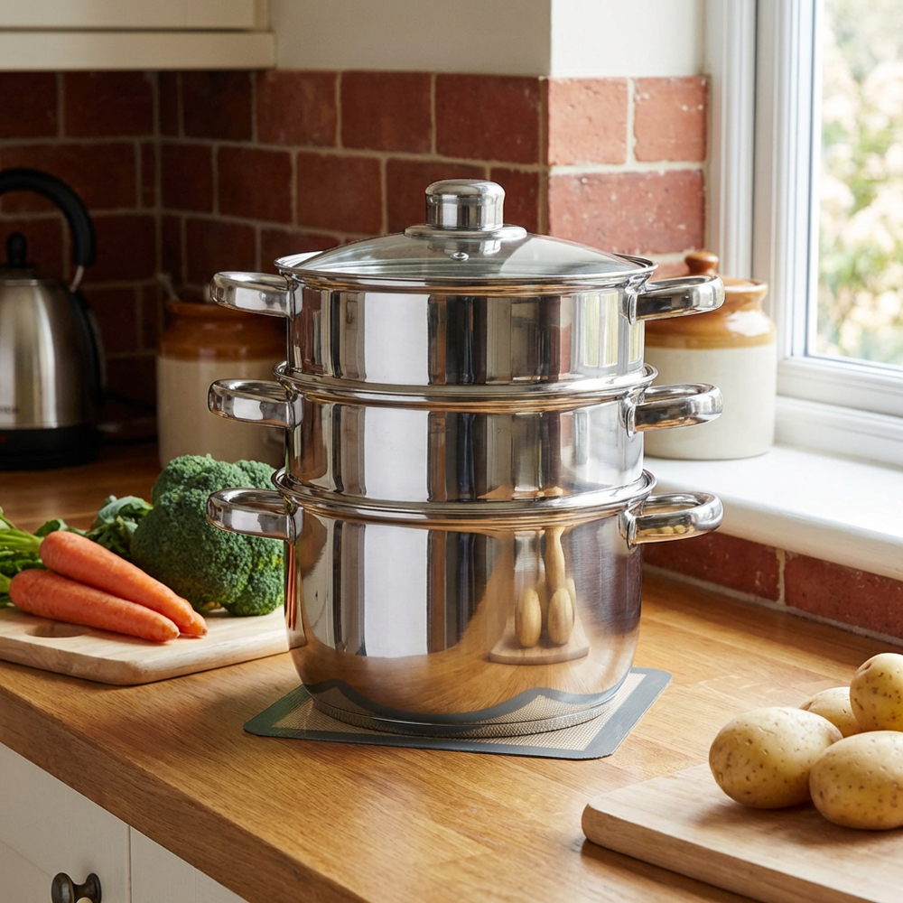 Stainless Steel 3 Tier Steamer Image 4