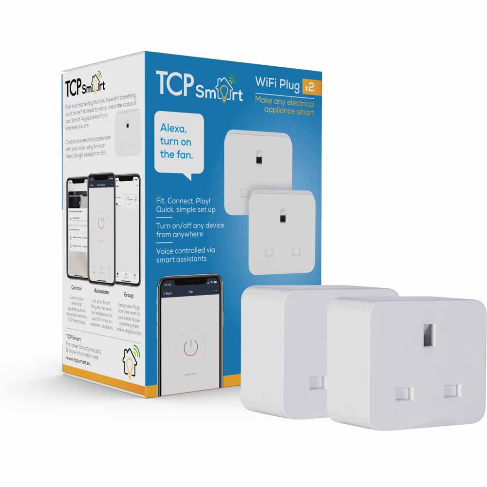 TCP Smart Plug White Twin Pack Wilko