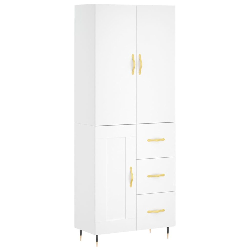 vidaXL 3 Door 3 Drawer White Highboard Image 2