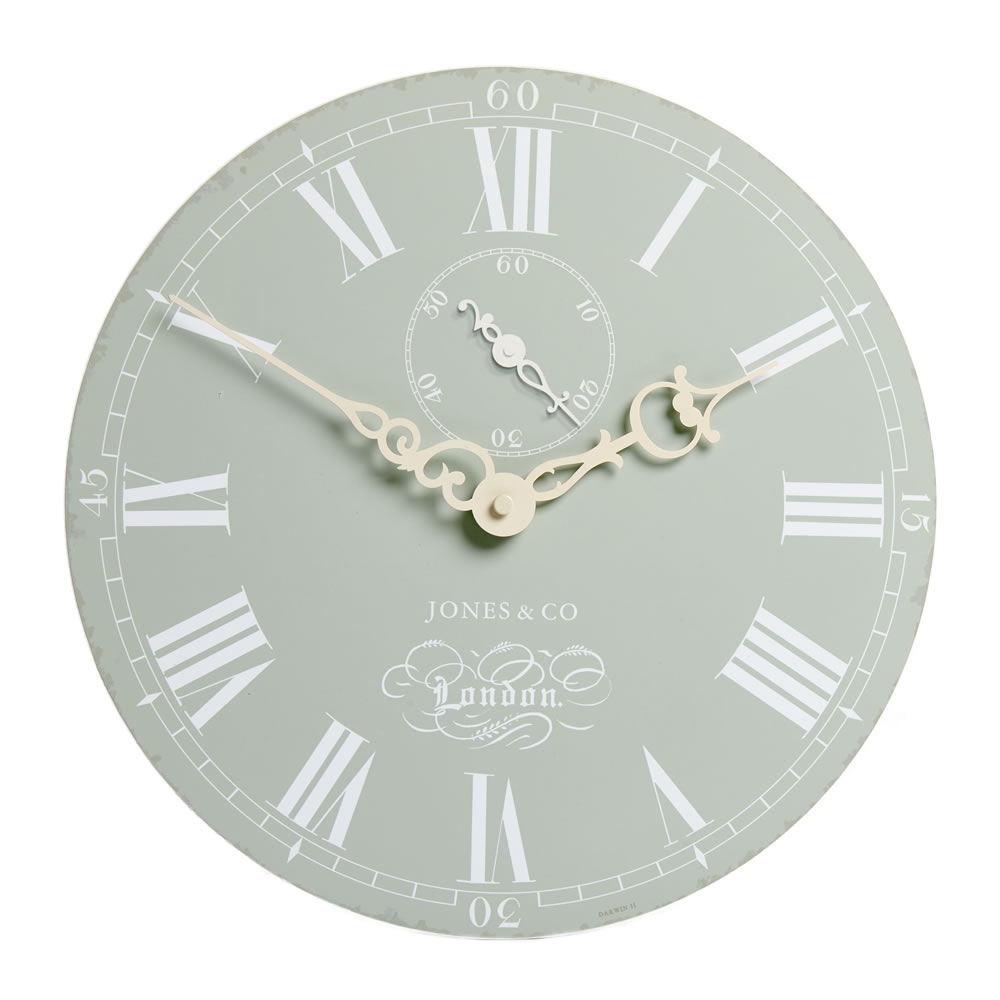 Jones Darwin Green Wall Clock Wilko