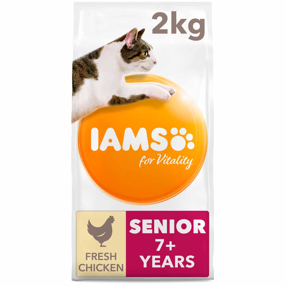 IAMS Vitality Fresh Chicken Senior Dry Cat Food 2kg Image 1