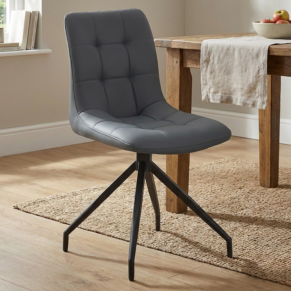 Pair of Elora Dining Chairs - Grey Image 6