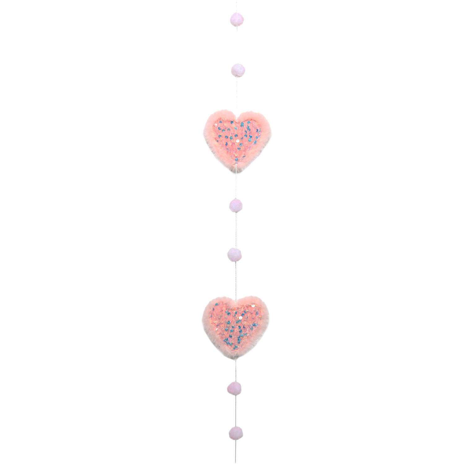 Sugar Wonderland Garland with Pink Fluffy Heart Image 1