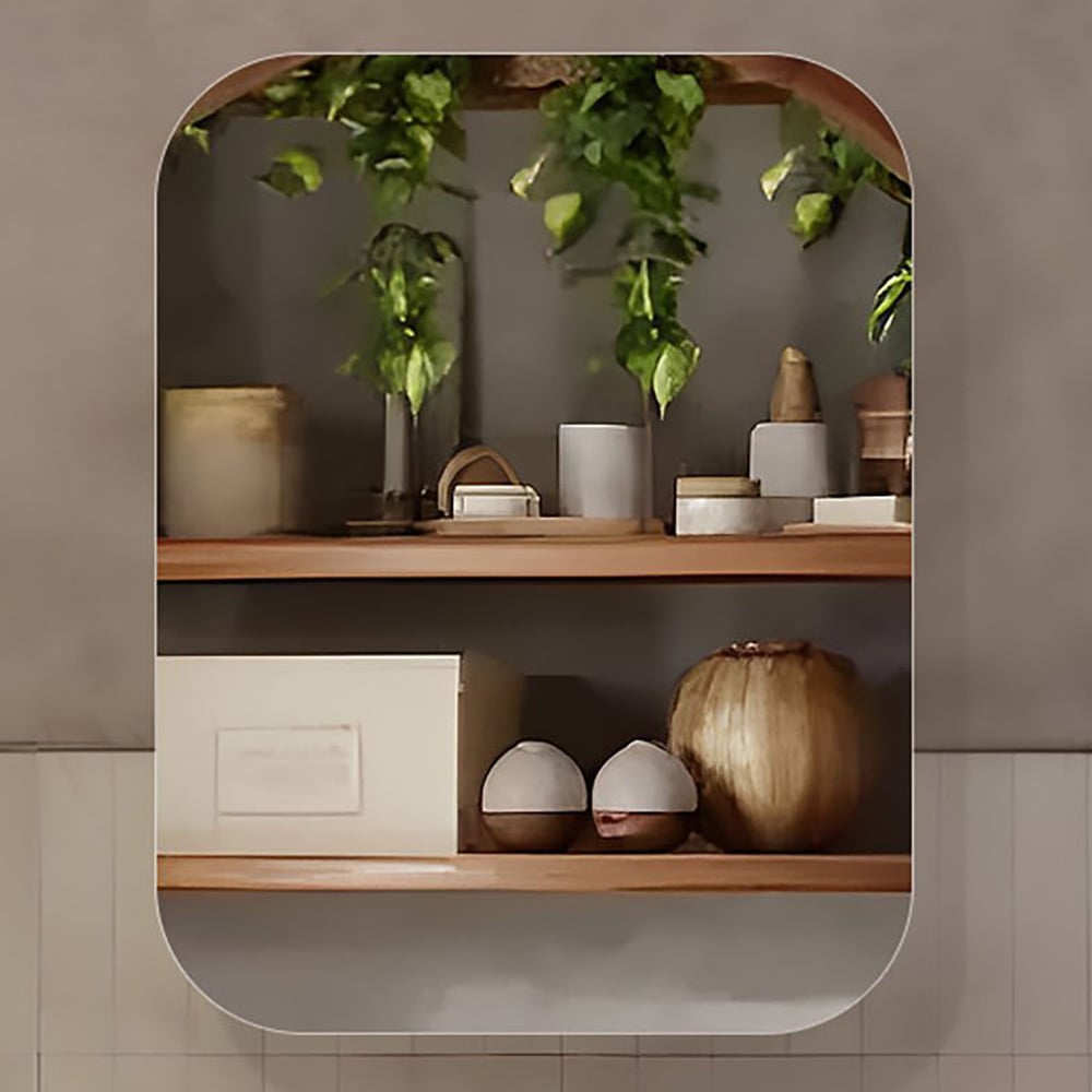 Atlanta Bathroom Mirror Cabinet - Silver Image 1