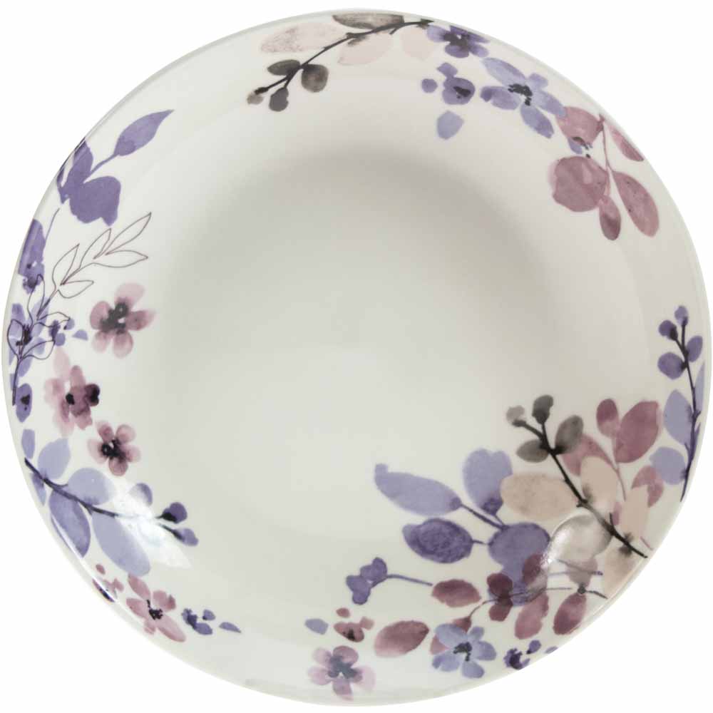Wilko Midnight Floral Pasta Bowl Wilko