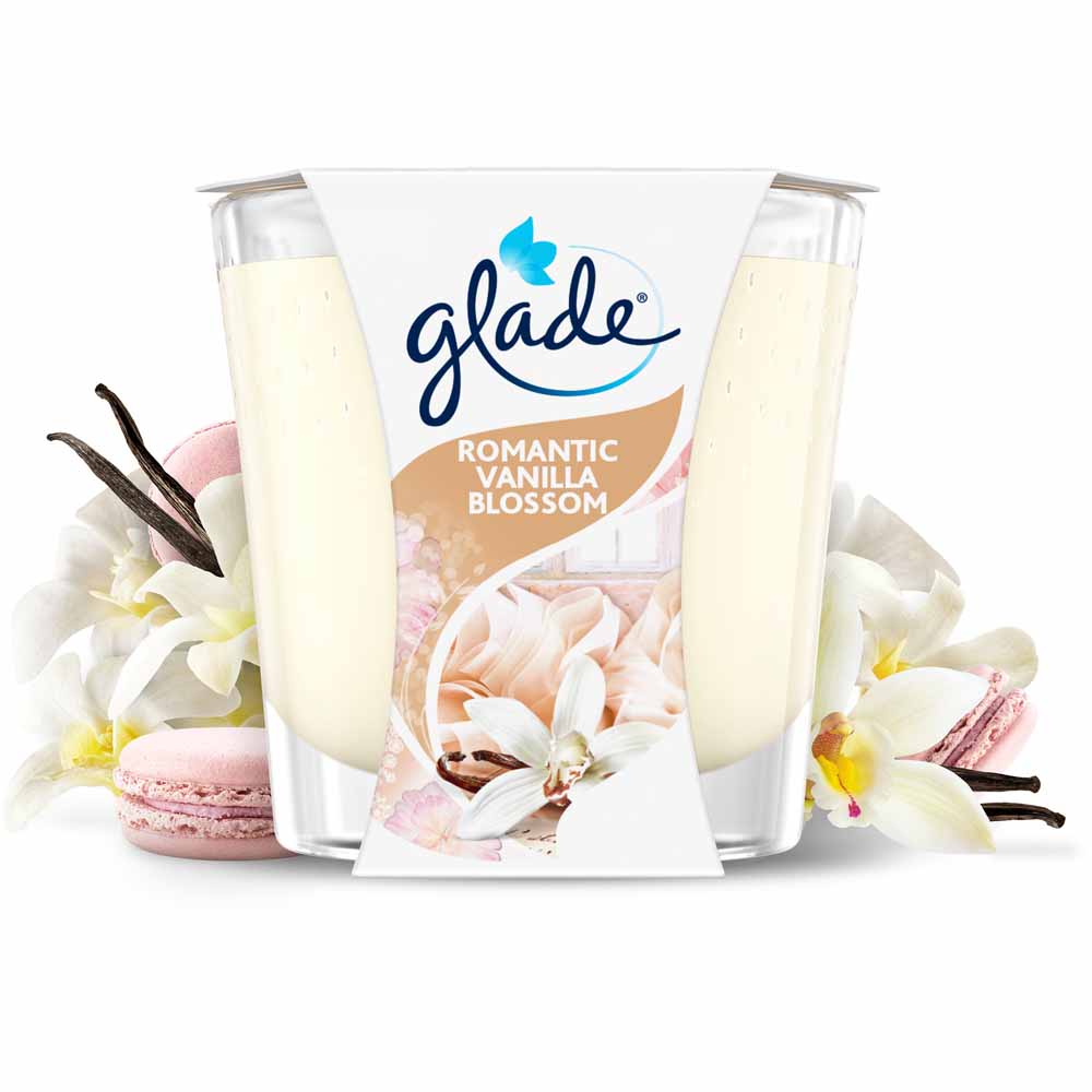 Glade Candle Vanilla Blossom Air Freshener 129g Image 1