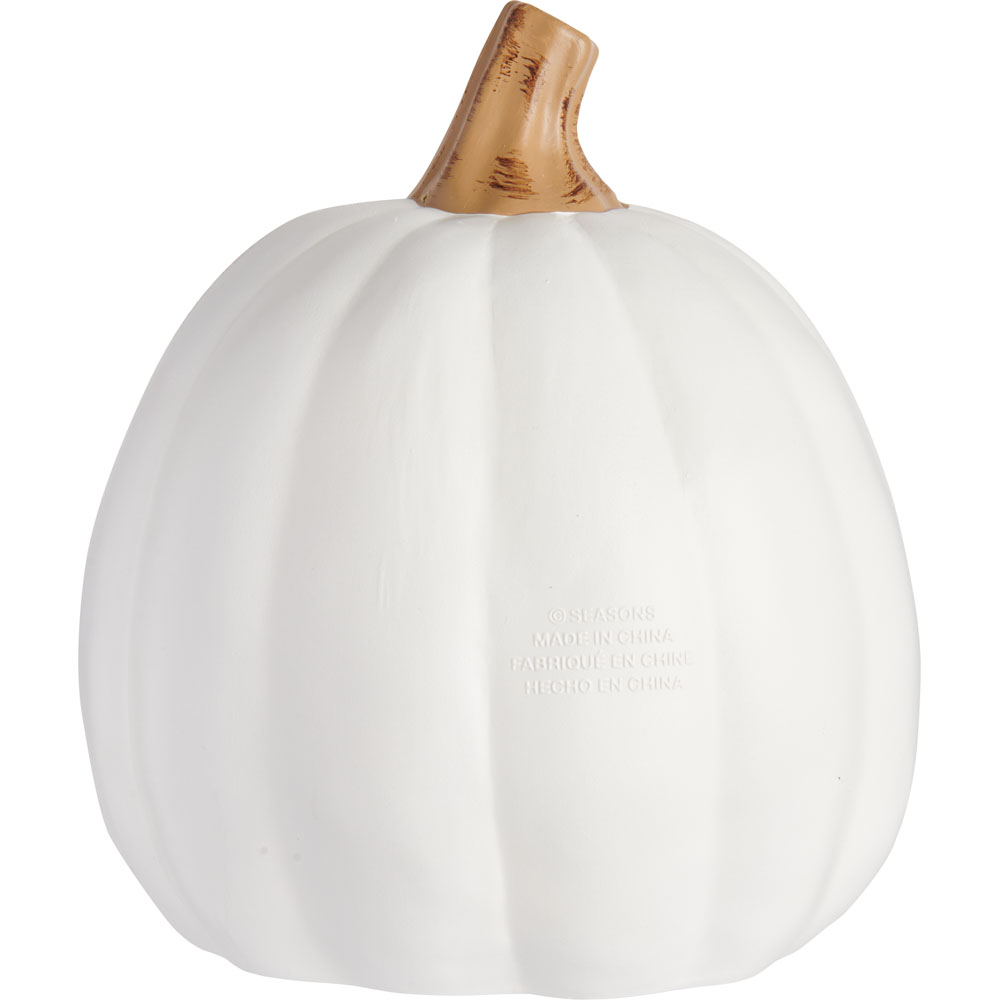 Wilko Medium White Light Up Pumpkin Image 5