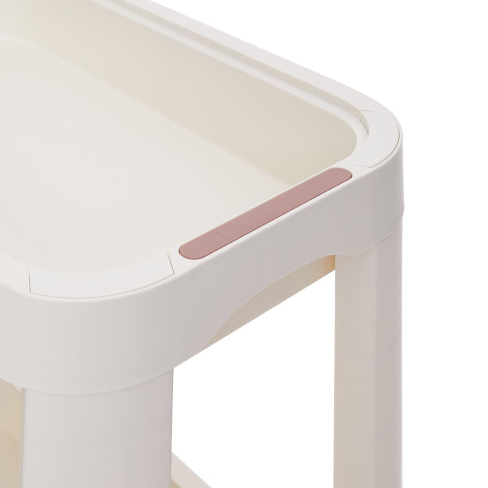H&O Direct 2 Shelf White Storage Cart Image 4