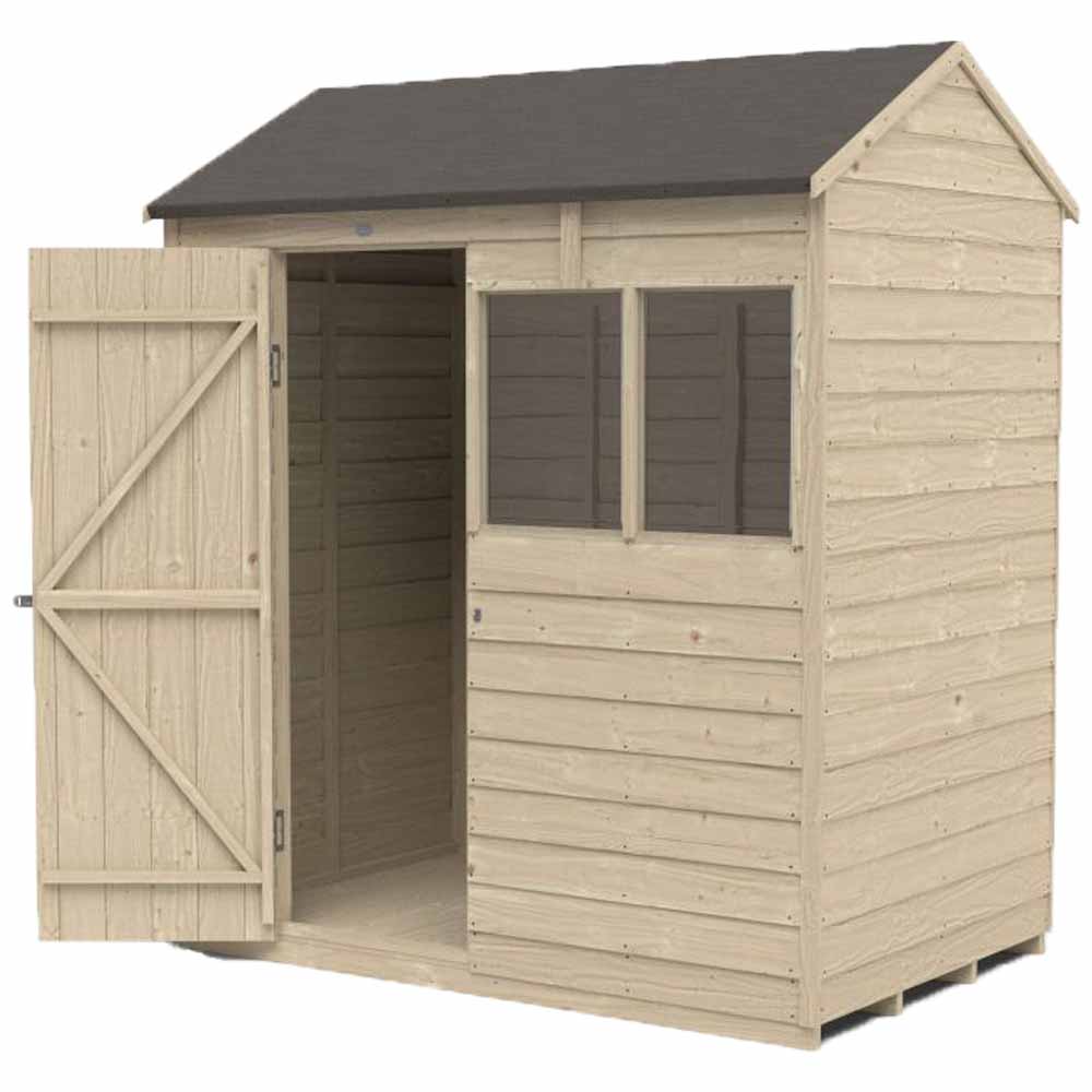 Forest Garden 6 x 4ft Overlap Pressure Treated Reverse Apex Shed Image 11