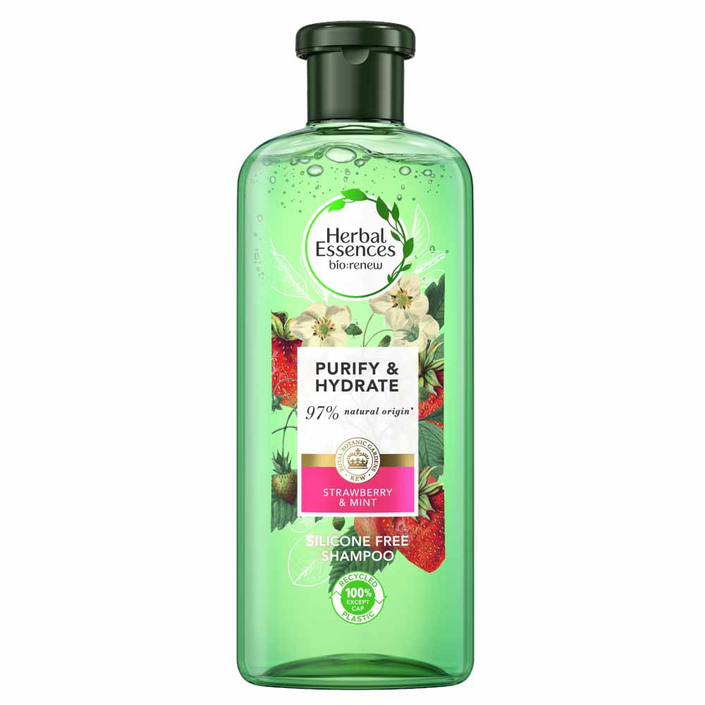 Herbal Essences Bio Renew Strawberry and Mint Shampoo 400ml Image 1