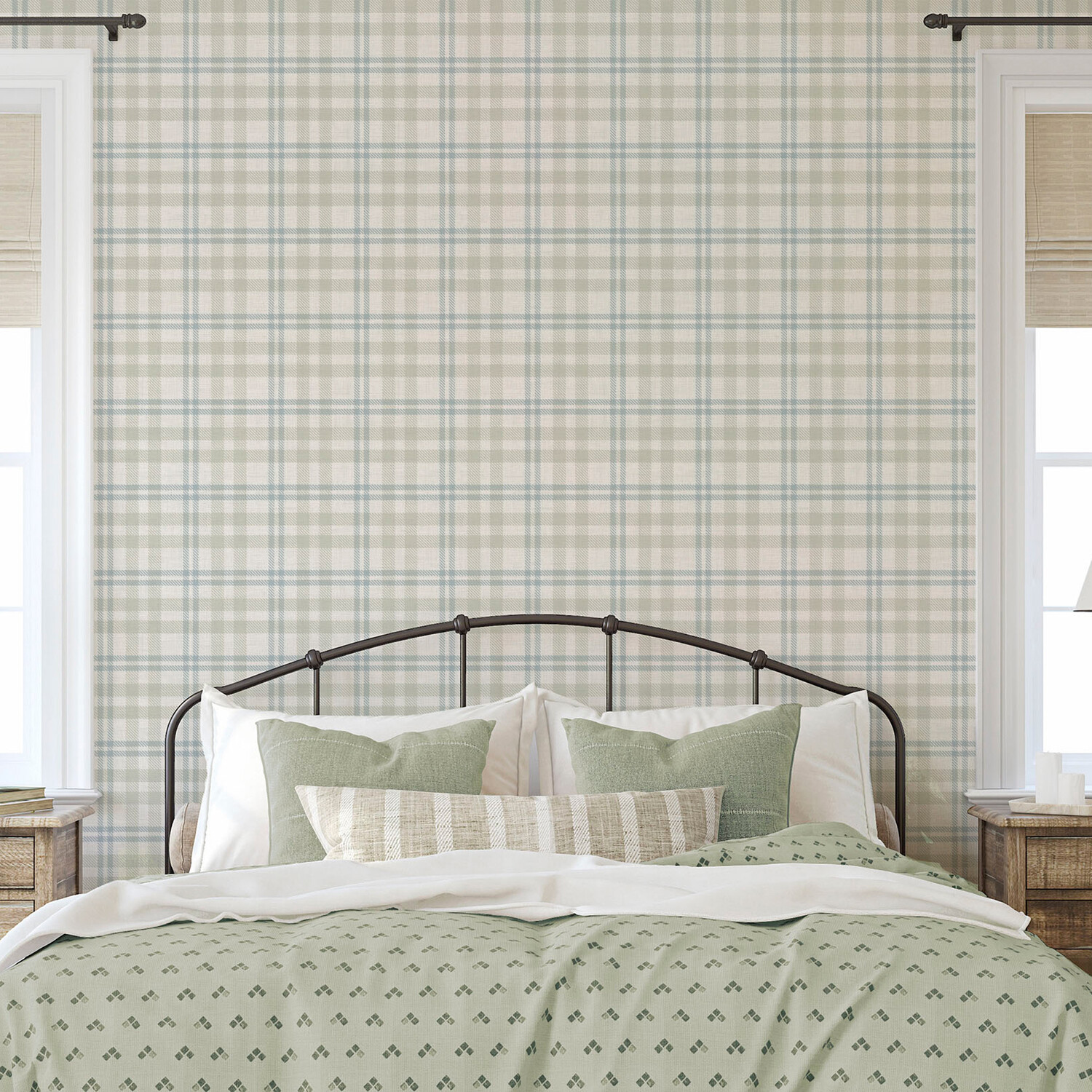 Countryside Check Wallpaper - Natural Image 3