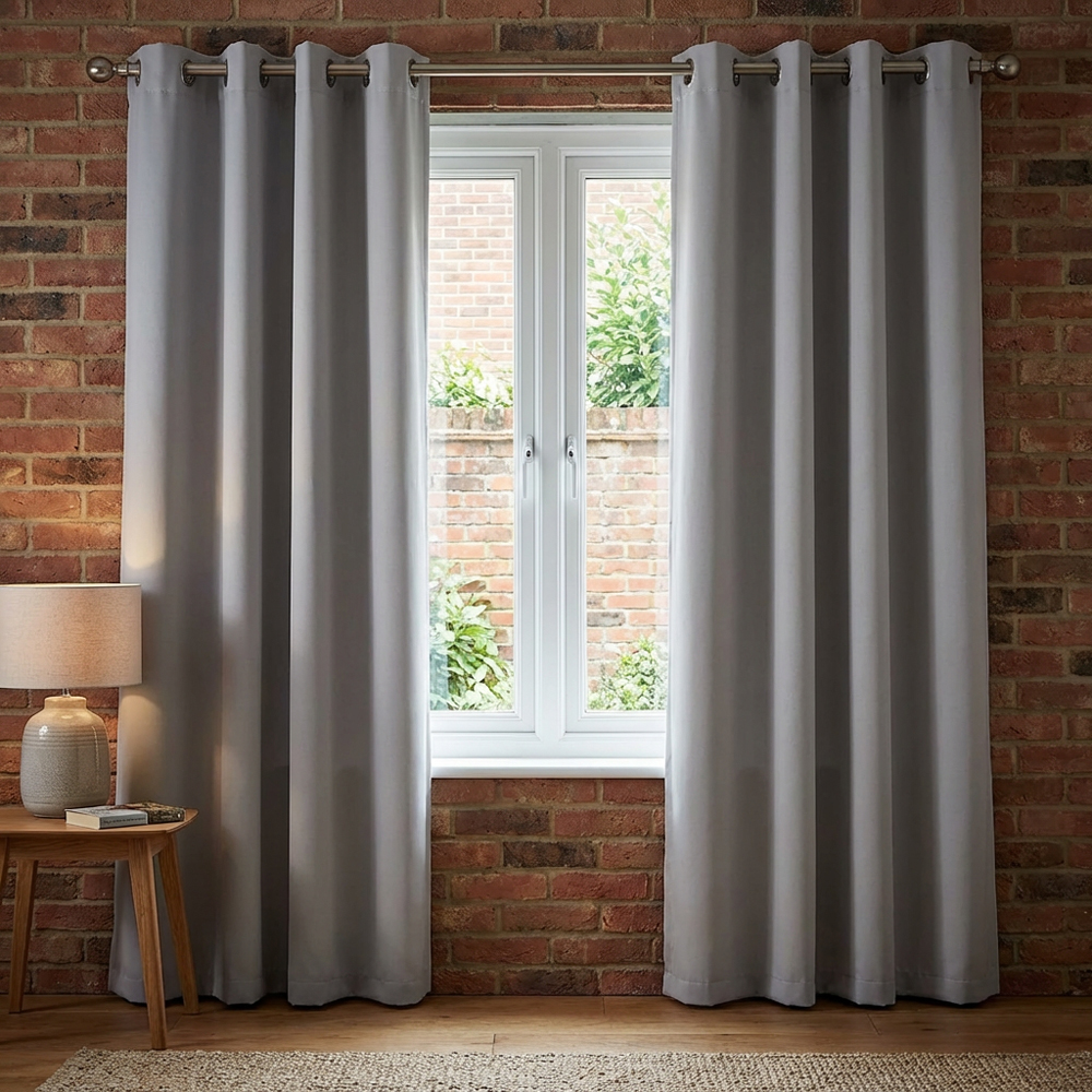 My Home Blackout Eyelet Curtain 168 x 132cm Image 4