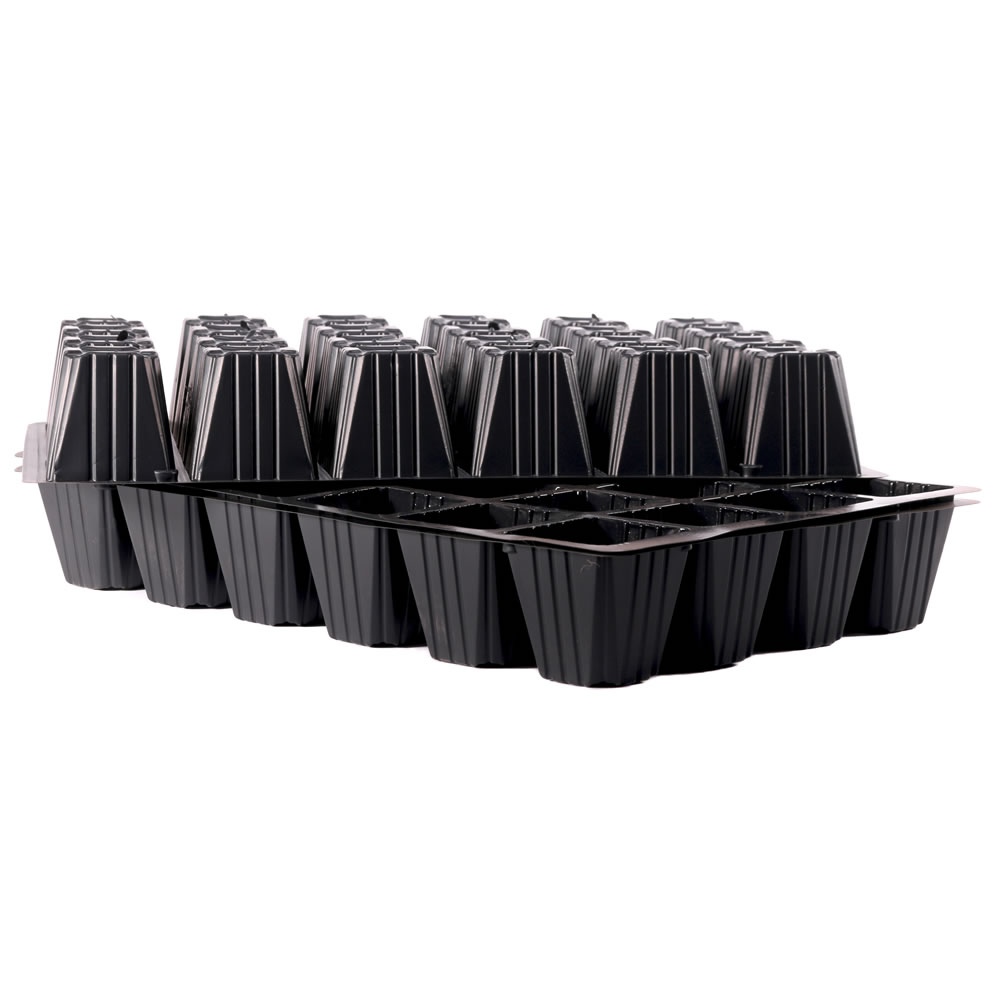 Wilko 3 Pack Black Seed Tray 24 Inserts Image 2