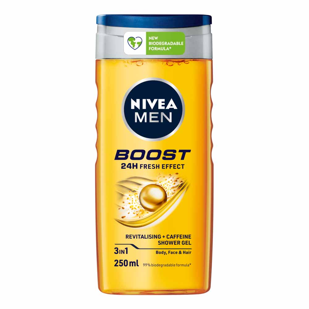 Nivea Men Energy Boost Shower Gel 250ml Wilko