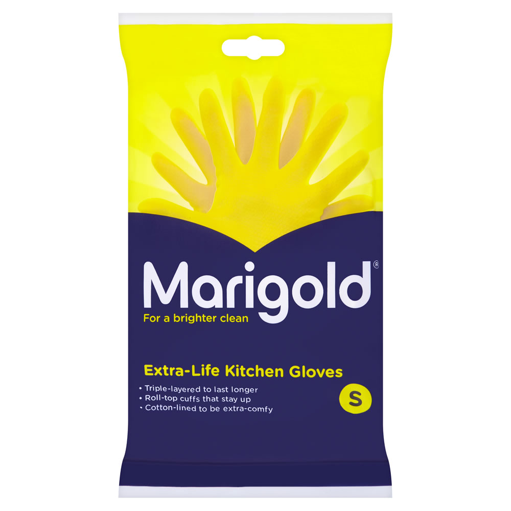 Marigold Small Extra Life Kitchen Gloves Image 1