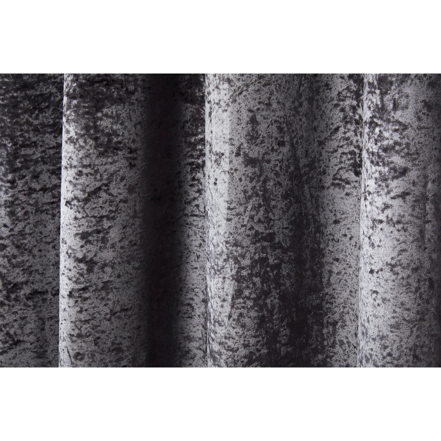 Divante Charcoal Crushed Velvet Eyelet Curtains 137 x 168cm Image 4