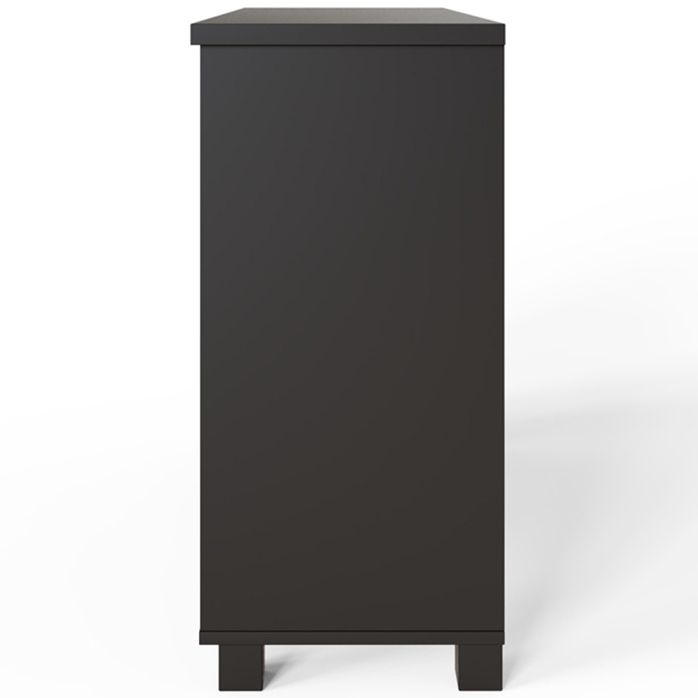 GFW Bodie 2 Door 3 Shelf Black Shoe Cabinet Image 5