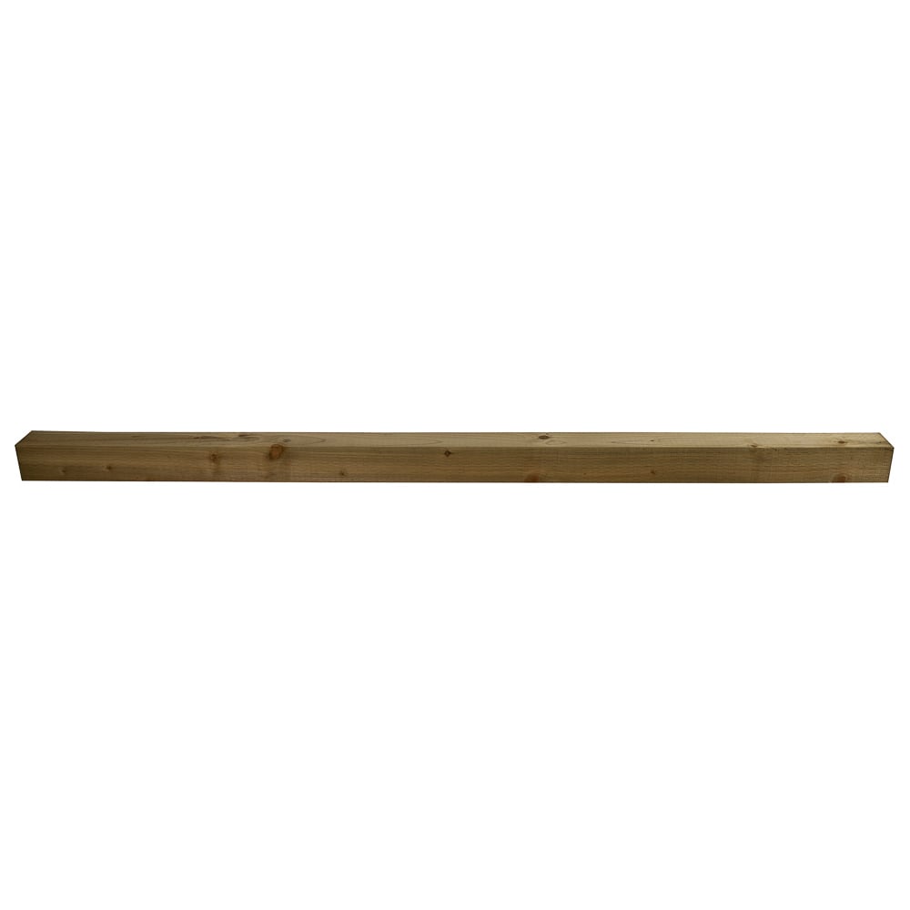 Forest Garden 5ft Green Incised Fence Post Image 2