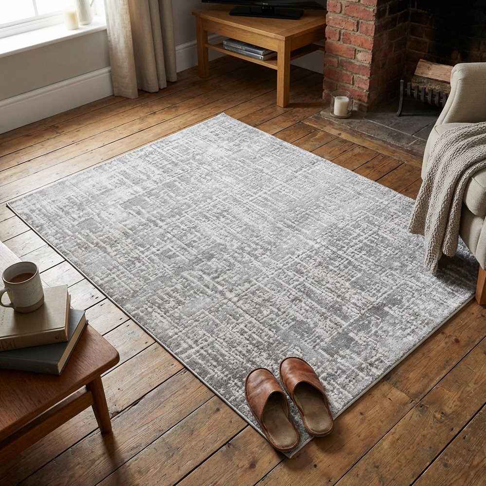 Eden Texture Rug - Grey Image 7