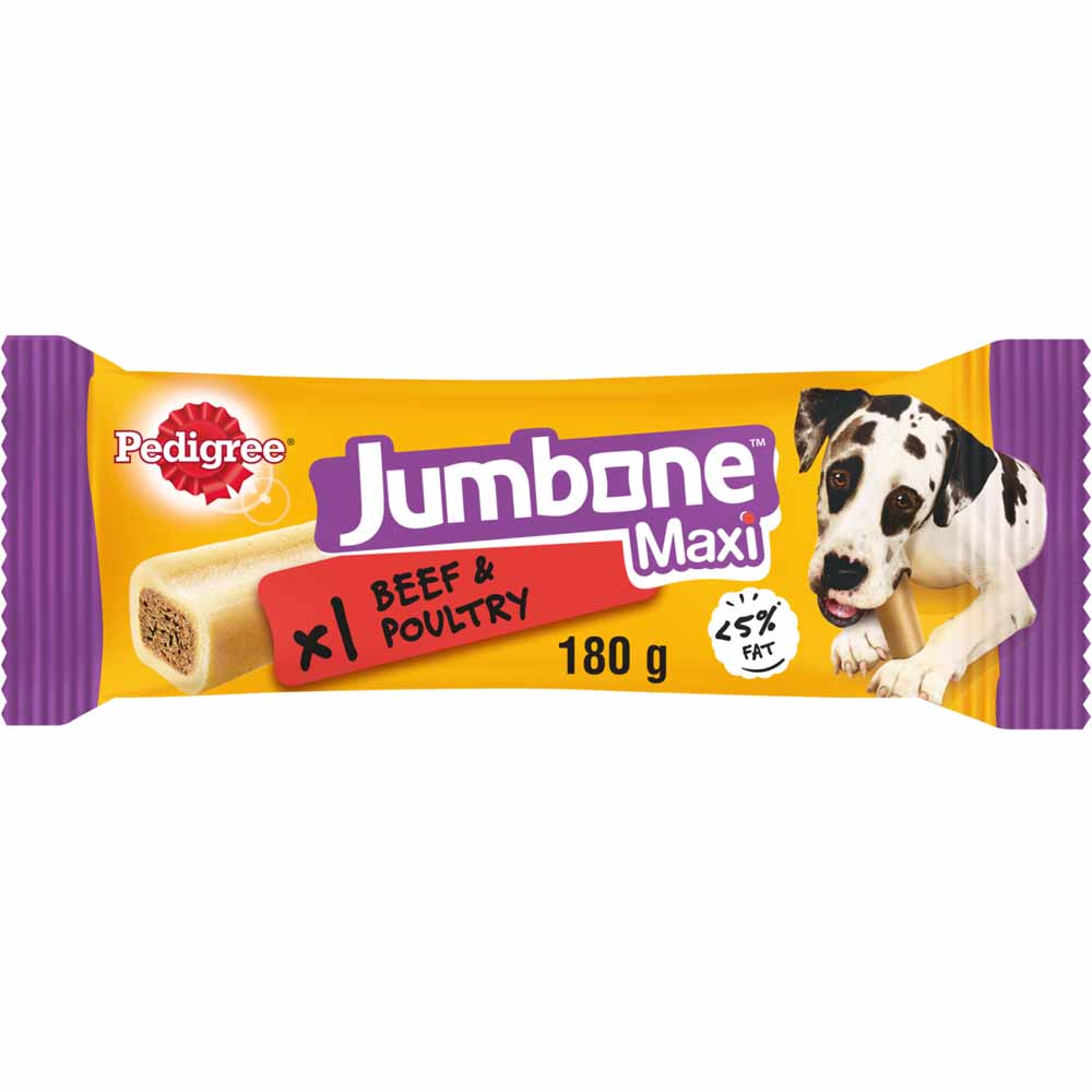 Pedigree Jumbone Maxi Adult Large Dog Treat with Beef and Poultry 1 Chew 180g Image 1