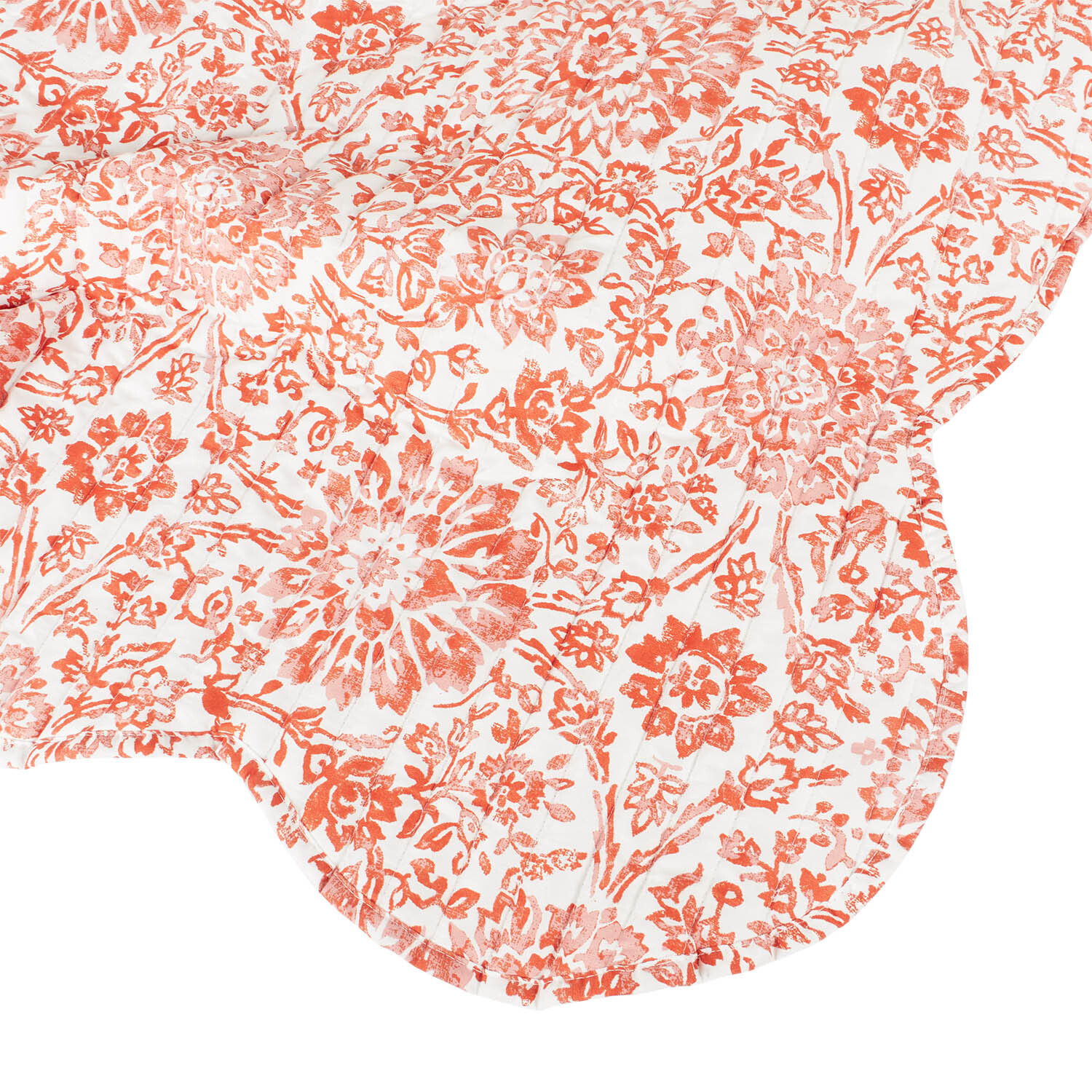 Asiah Printed Bedspread White and Rust Image 4