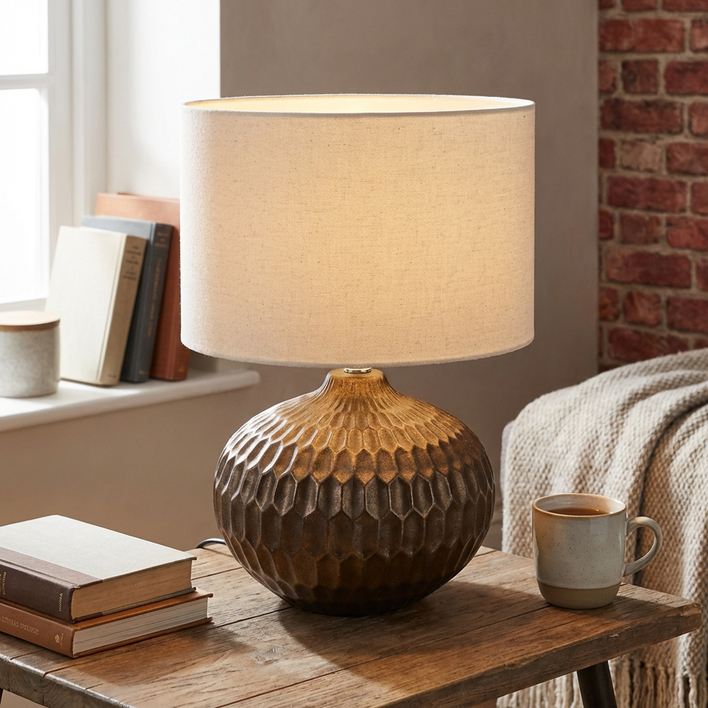 Levi Bronze Antique Table Lamp Image 4