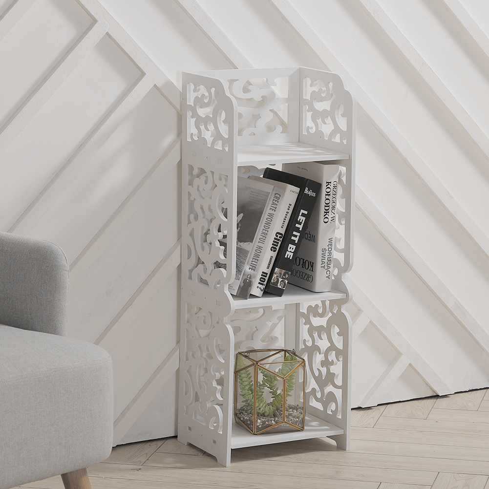 Living and Home 3-Tier White Storage Display Shelving Image 8
