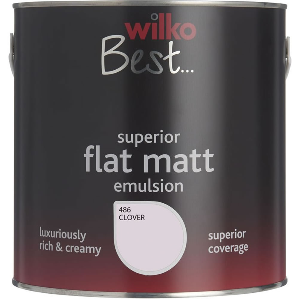 Wilko Clover Flat Matt Emulsion Paint 2.5L Wilko