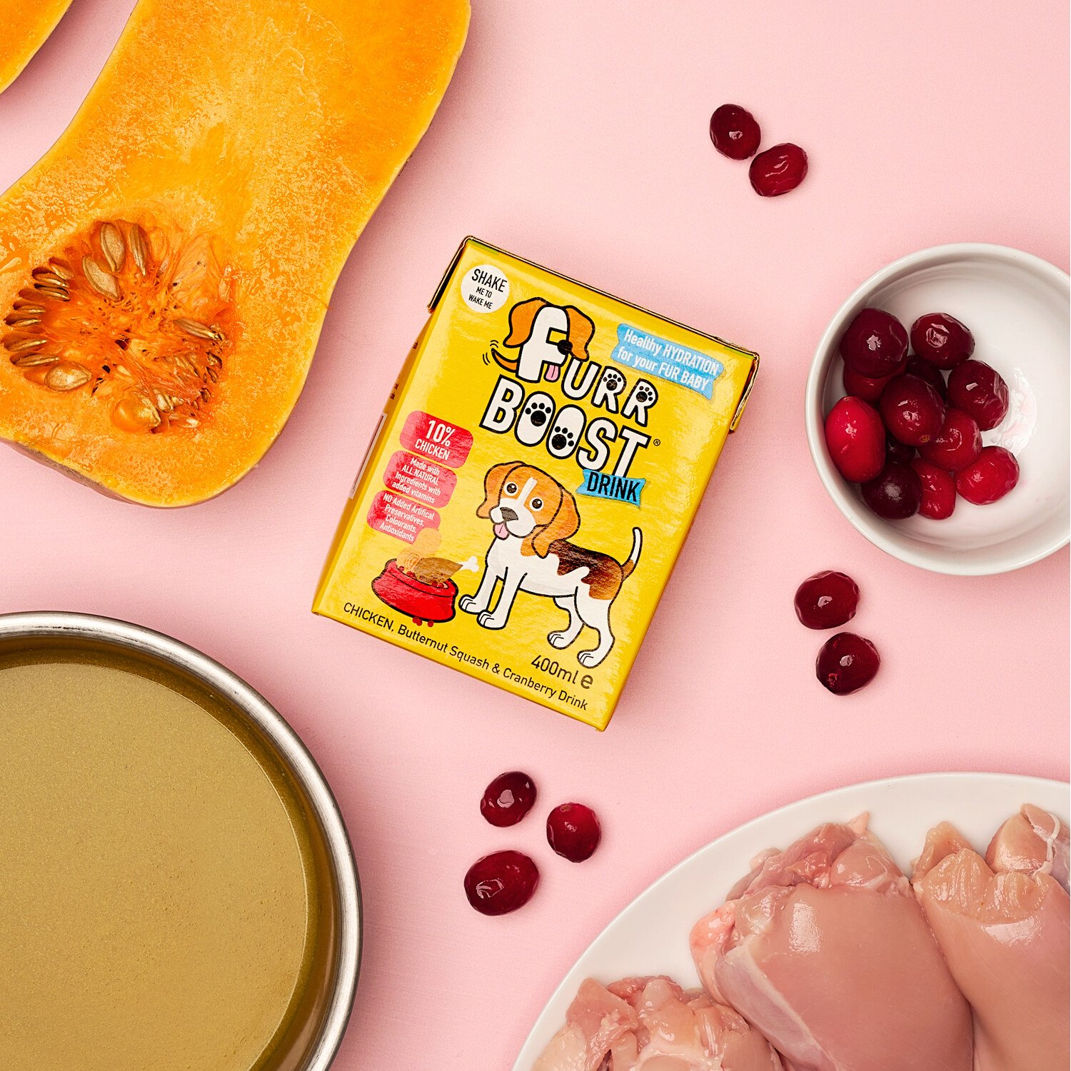 Furr Boost Drink for Dogs - Chicken, Butternut Squash and Cranberry Image 2