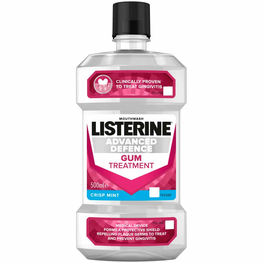 Listerine Mouthwash Advance Defence Gum Treatment 500ml Image 2
