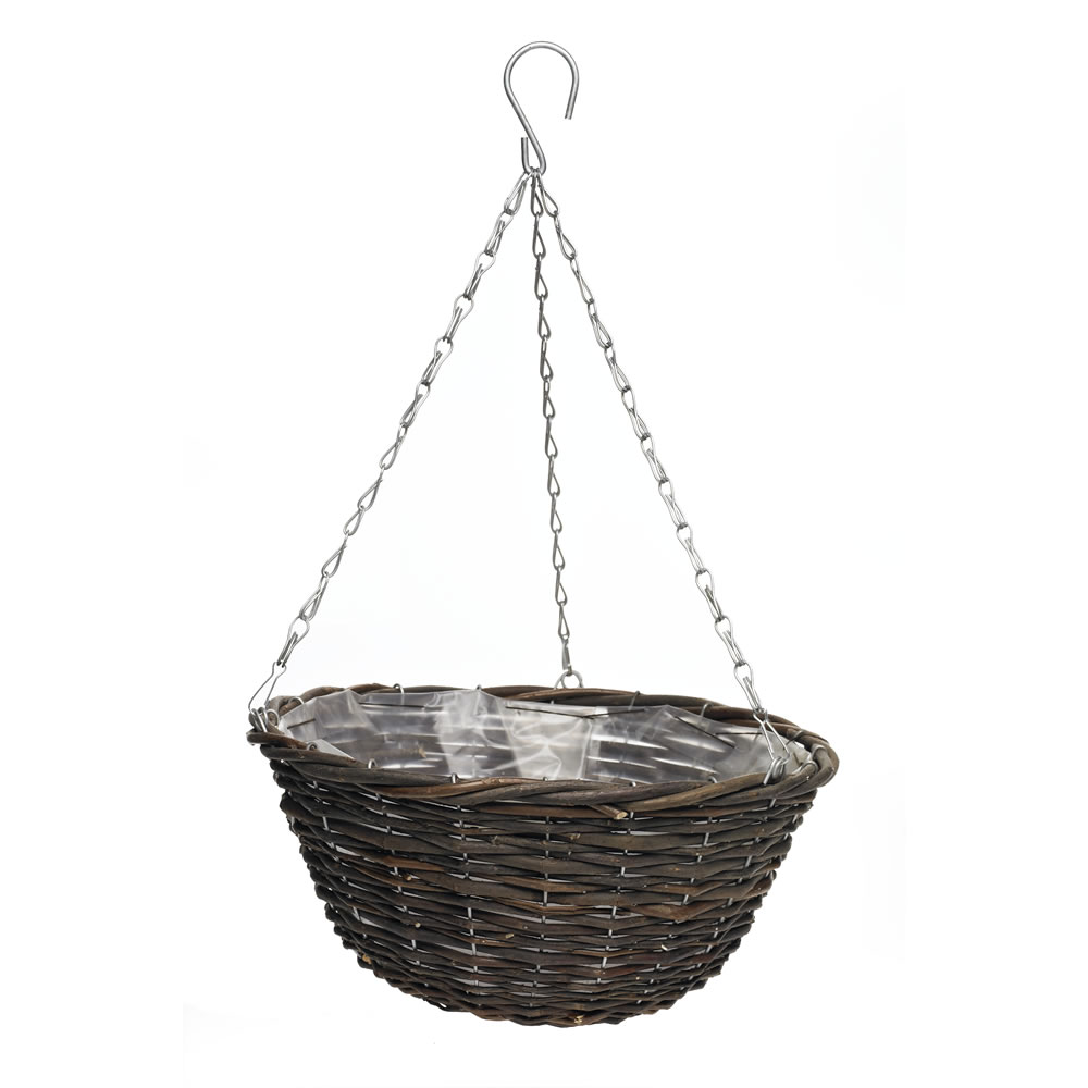 Wilko Hanging Basket Wicker 35cm Image