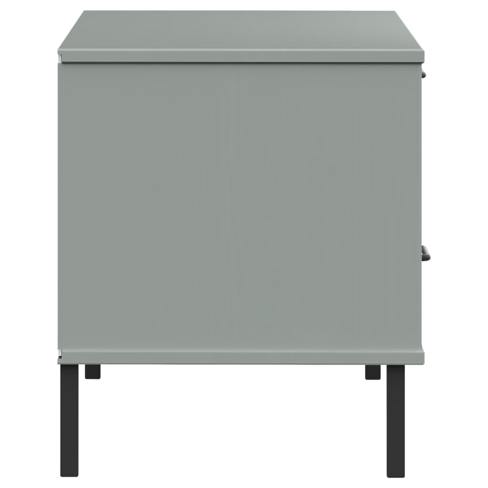 vidaXL Oslo Single Door Single Drawer Single Shelf Grey TV Cabinet Image 6