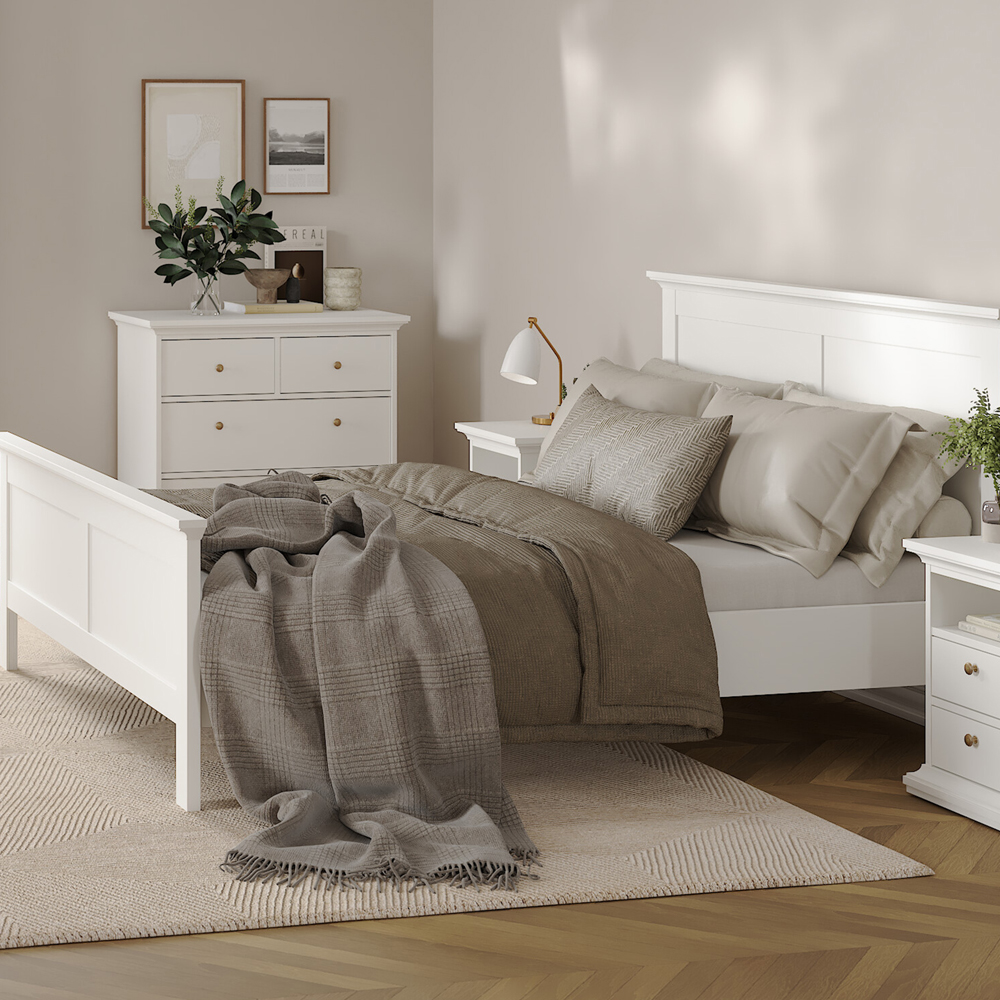 Florence Paris 4 Drawer White Chest of Drawers Image 6