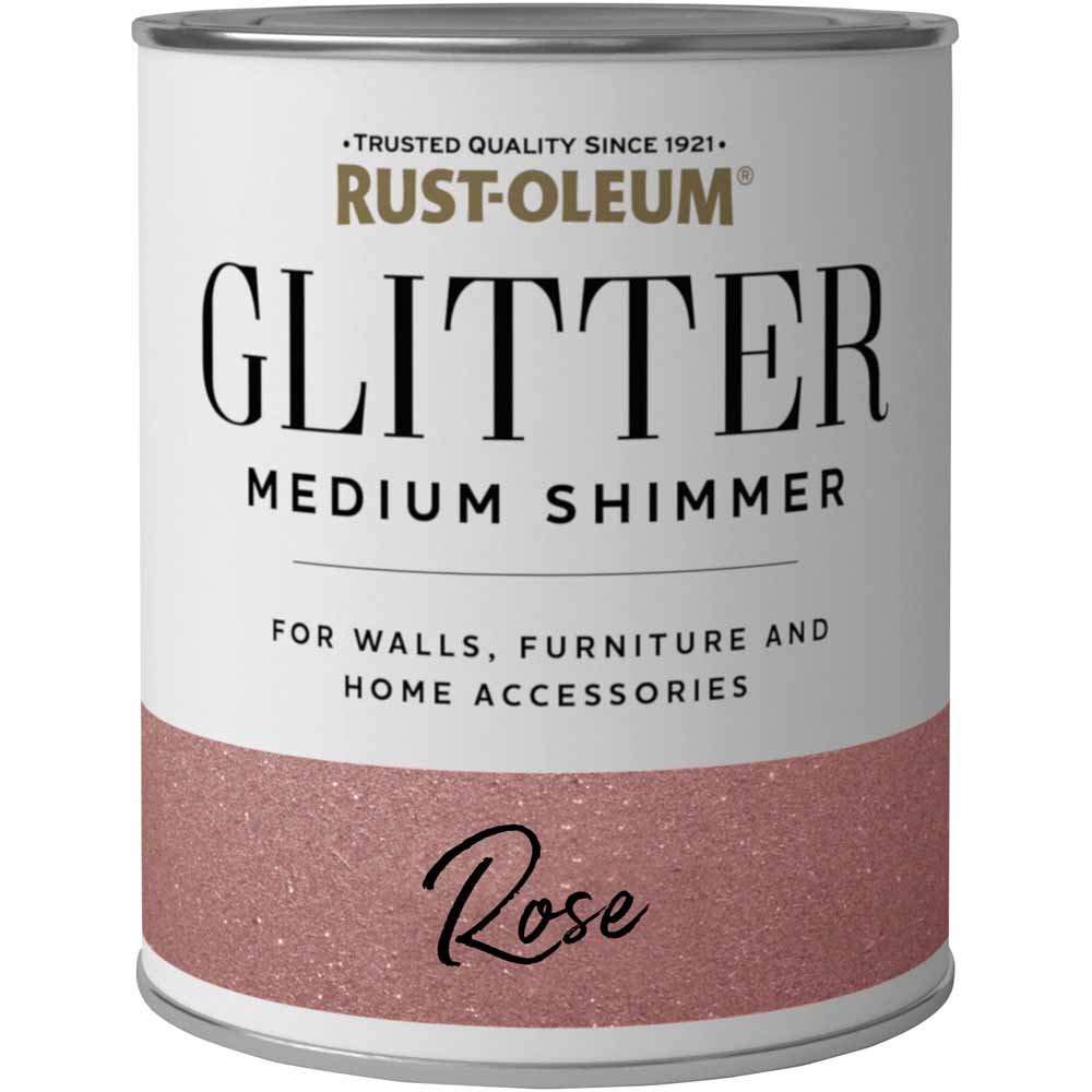Rust-Oleum Glitter Rose Medium Shimmer Paint 750ml Image 2