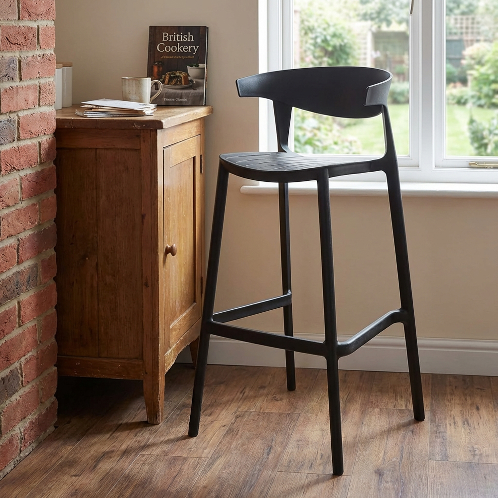 Nova Black Bar Stool Image 7