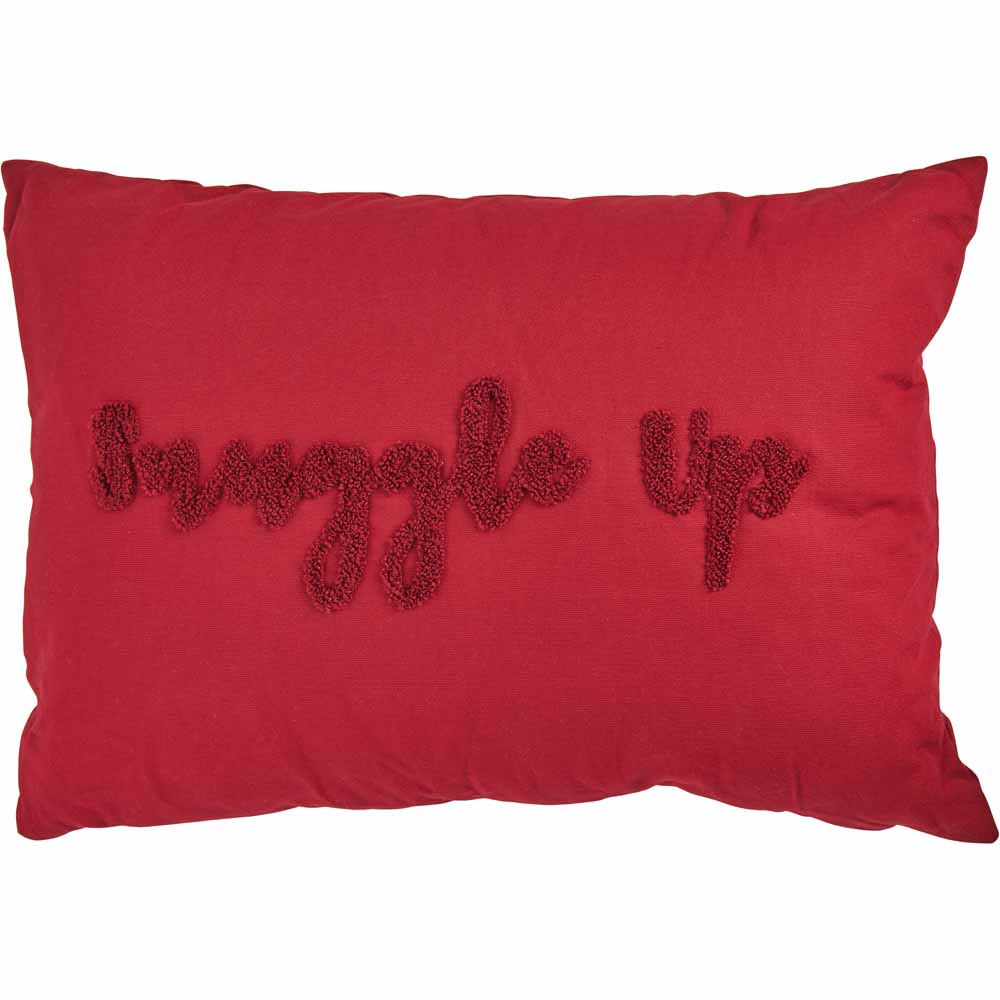 Wilko Snuggle Cushion Red 35x50cm Image 1