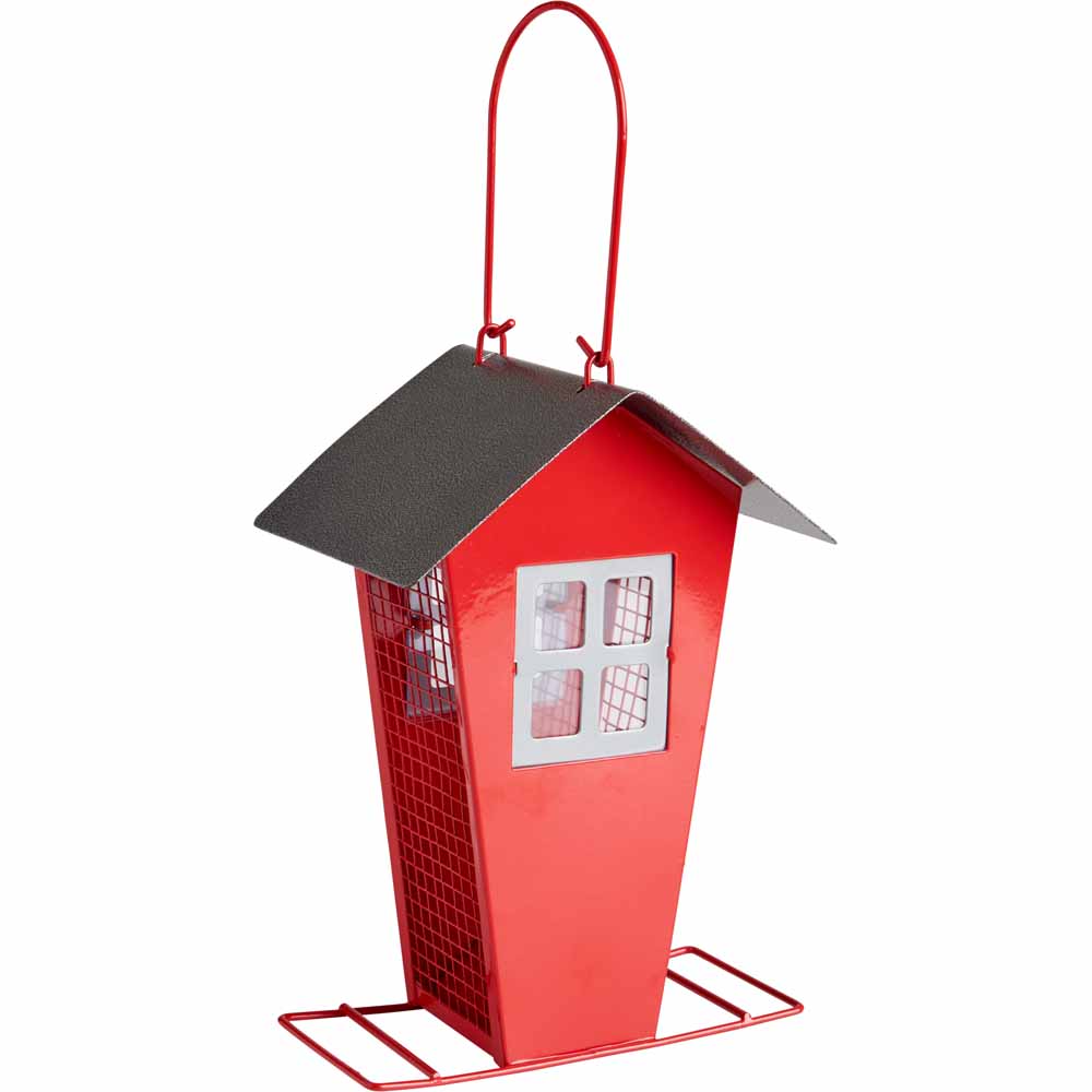 Wilko Metal House Wild Bird Seed and Nut Feeder Wilko