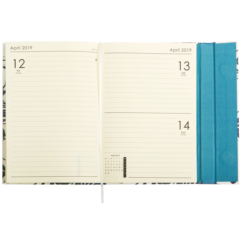 Wilko Day-to-a-Page A5 2019 Diary with Tropical Birds Image 2